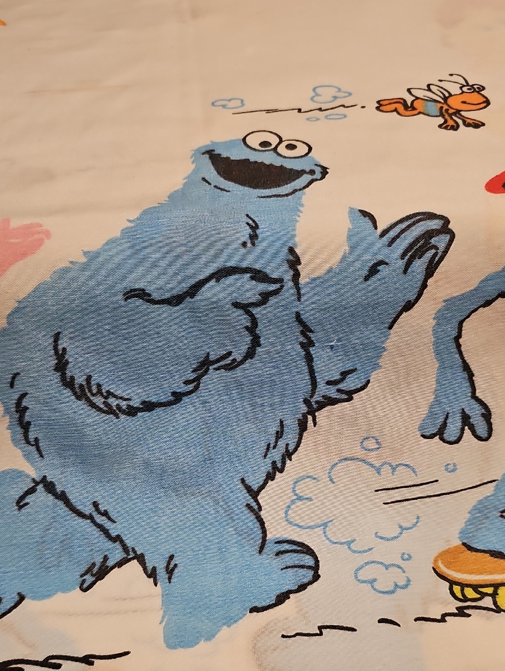 Vintage Sesame Street Pillowcase - Made in the USA - Big Bird Skate - Picture 5 of 10